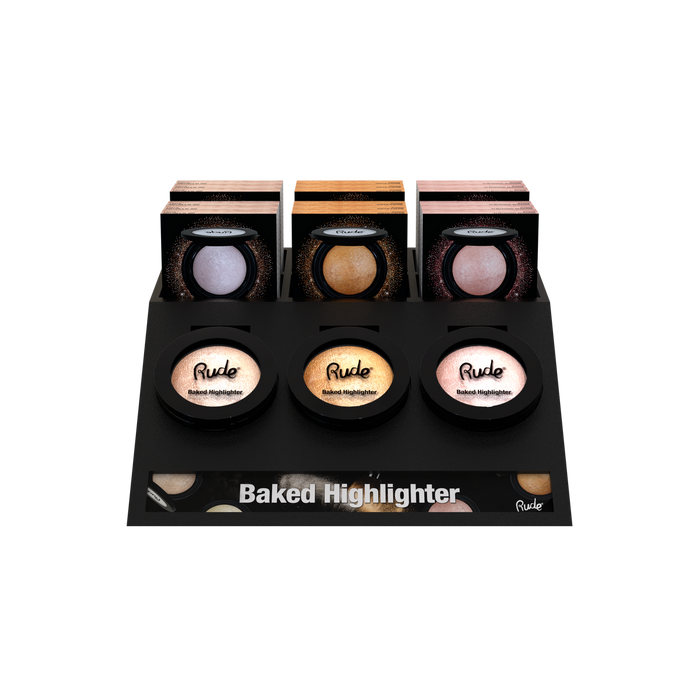 RUDE Baked Highlighter Display Set, 24pcs by Avera Group