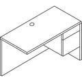 HON 10500 Series L Workstation Return, 3/4 Height Right Ped, 48w x 24d x 29.5h, Mahogany