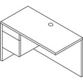 HON 10500 Series L Workstation Return, 3/4 Height Left Ped, 48w x 24d x 29.5h, Mahogany