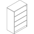 HON 10500 Series Lateral File, 4 Legal/Letter-Size File Drawers, Mahogany, 36" x 20" x 59.13"