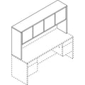 HON 10500 Series Stack-On Storage Unit, 60w x 14.63d x 37.13h, Mahogany