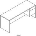 HON 10500 Series 3/4-Height Right Pedestal Credenza, 72w x 24d x 29.5h, Mahogany