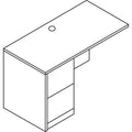 HON 10500 Series L Workstation Return, Full-Height Left Ped, 48w x 24d x 29.5h, Mahogany