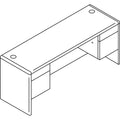 HON 10700 Kneespace Credenza, 3/4 Height Pedestals, 72w x 24d x 29.5h, Harvest