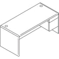 HON 10700 Series "L" Workstation Desk with Three-Quarter Height Pedestal on Right, 66" x 30" x 29.5", Harvest