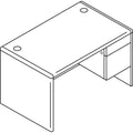 HON 10700 Series Single Pedestal Desk with Three-Quarter Height Right Pedestal, 48" x 30" x 29.5", Harvest