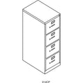 HON 310 Series Vertical File, 4 Legal-Size File Drawers, Black, 18.25" x 26.5" x 52"