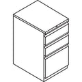 HON Brigade Mobile Pedestal with Pencil Tray Insert, Left/Right, 3-Drawers: Box/Box/File, Letter, Light Gray, 15" x 19.88" x 28"