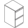 HON Brigade Mobile Pedestal, Left or Right, 2 Letter-Size File Drawers, Light Gray, 15" x 19.88" x 28"