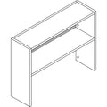 HON 38000 Series Stack On Open Shelf Hutch, 48w x 13.5d x 34.75h, Charcoal
