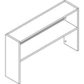 HON 38000 Series Stack On Open Shelf Hutch, 60w x 13.5d x 34.75h, Charcoal