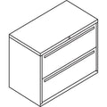 HON Brigade 700 Series Lateral File, 2 Legal/Letter-Size File Drawers, Black, 36" x 18" x 28"