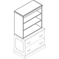 HON 94000 Series Bookcase Hutch, 35.75w x 14.31d x 37h, Mahogany