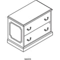 HON 94000 Series Lateral File, 2 File Drawers, Mahogany, 37.5" x 20.5" x 29.5"