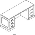 HON 94000 Series Kneespace Credenza, 72w x 24d x 29.5h, Mahogany