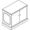 HON 94000 Series Storage Cabinet, 37-1/2w x 20-1/2d x 29-1/2h, Mahogany