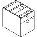 HON Foundation Hanging 3/4-Height Pedestal File, Left/Right, 2-Drawer: Box/File, Legal/Letter, Mahogany, 15.42 x 20.41 x 20.58