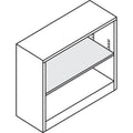 HON Metal Bookcase, Two-Shelf, 34.5w x 12.63d x 29h, Charcoal