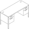 HON Metro Series Kneespace Credenza, 60w x 24d x 29.5h, Harvest/Putty