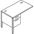 HON Metro Classic Series Workstation Return, Left, 42w x 24d x 29.5h, Mahogany/Charcoal