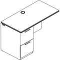 HON Arrive Left Return For Right Pedestal Desk, 48w x 24d x 29.5h, Henna Cherry