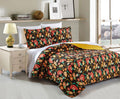 DaDa Bedding Marigold’s Floral Brown Yellow Botanical Garden Quilted Bedspread Set (HS-3330) by DaDalogy Bedding Collection