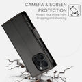 Side Buckle Magnetic Frosted Leather Wallet Card Holder Case for iPhone 15 Pro by Merch Section