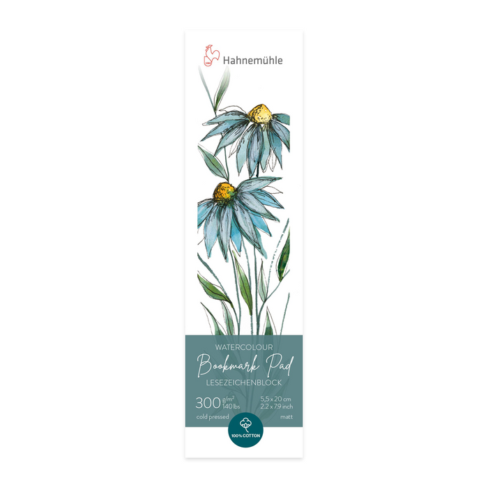 Hahnemuhle Watercolor Bookmark Pad - 2.2in x 7.9in, 15Sheet by ShopSketchBox