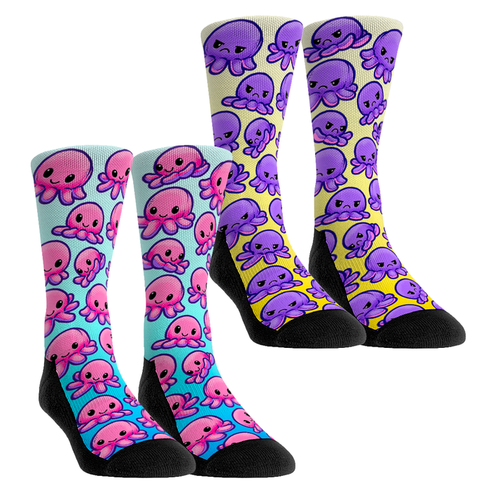 Happy / Sad Octopus - 2-Pack by Rock 'Em Socks