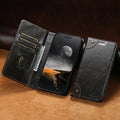 Faux Leather Wallet Case with Magnetic Card Holder Stand for iPhone 17 Pro Max 16 Plus 15 Pro 14 13 12 by Merch Section
