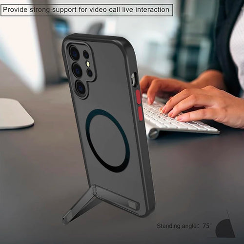 Matte Magnetic Phone Case With Kickstand For Samsung Galaxy S25 S24 S23 S22 Ultra by Merch Section