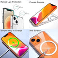 Magnetic Clear Shockproof Phone Case with Kickstand for iPhone 17 16 15 14 Pro Max 13 12 11 Mini Plus by Merch Section