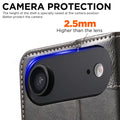 Faux Leather Wallet Case with Magnetic Card Holder Stand for iPhone 17 Pro Max 16 Plus 15 Pro 14 13 12 by Merch Section
