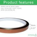 2X Sublimation Heat Tape, No Residue, High Temperature Tape - 12mm & 8mm by INNOSUB USA