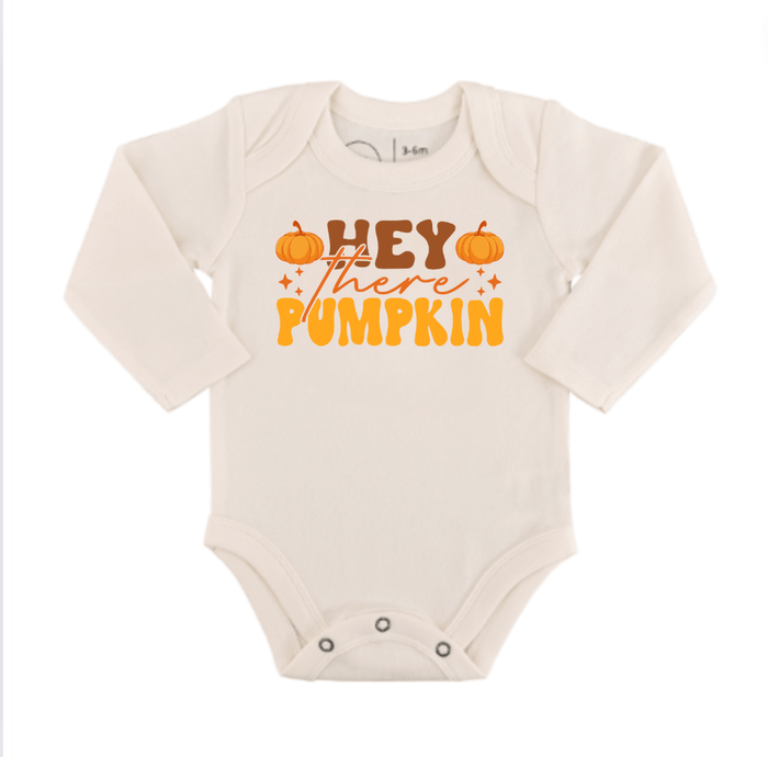 graphic bodysuit | hey there pumpkin (long sleeve) by Finn + Emma