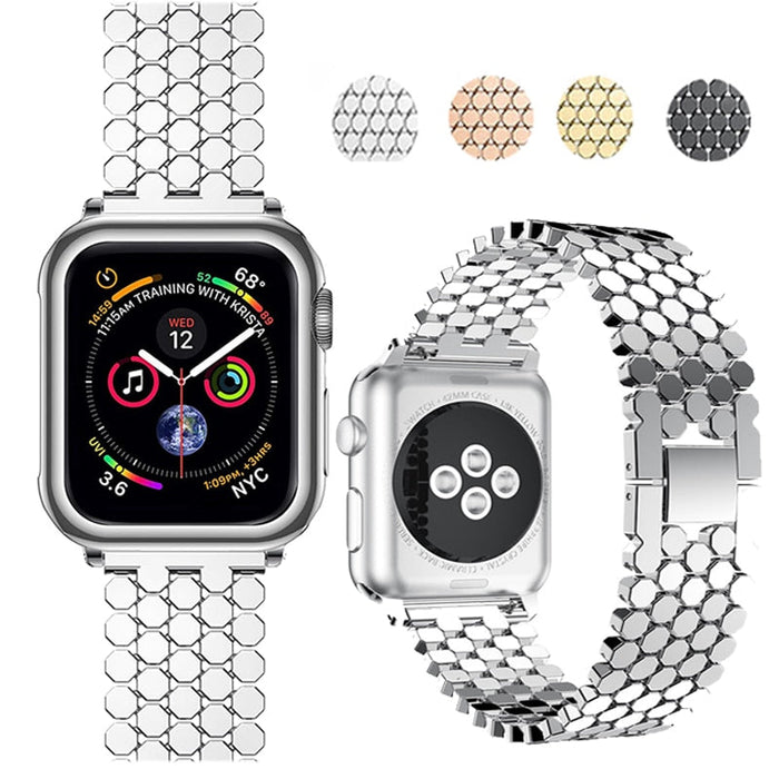 Apple Watch Steel Bracelet/Strap Series 11/10/9/8/7/6/5/4/ SE / Ultra 1/2/3 by Arleathercraft