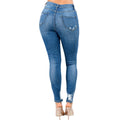 High Waist Knee Distressed Skinny Jeans by The House of Stylez