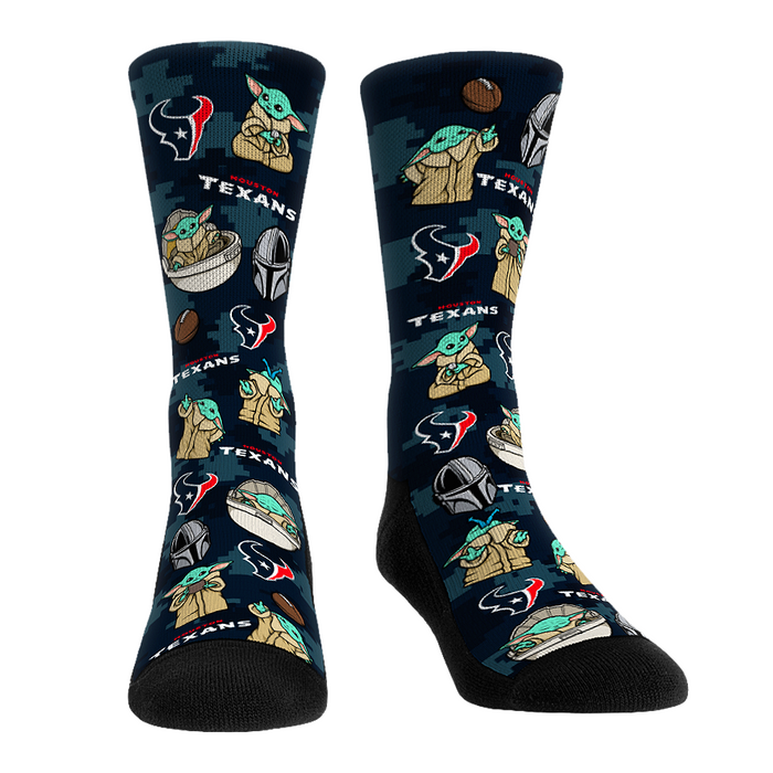 Houston Texans - Star Wars - Grogu All-Over by Rock 'Em Socks