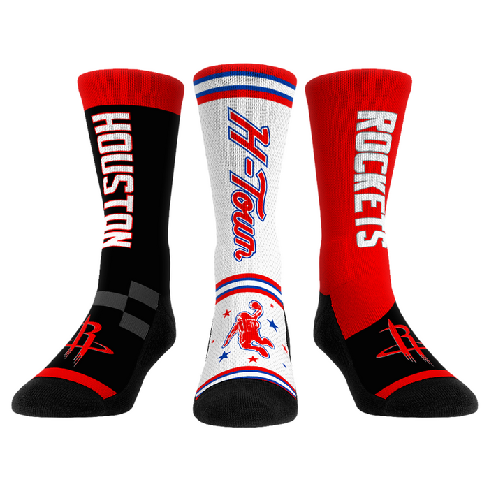 Houston Rockets - Ultimate Jersey - 3-Pack by Rock 'Em Socks