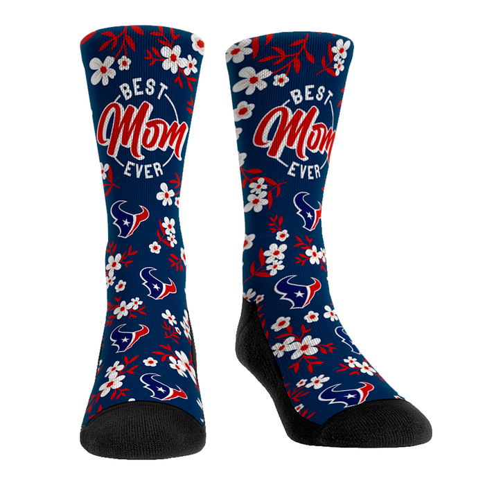 Houston Texans - Best Mom Floral by Rock 'Em Socks