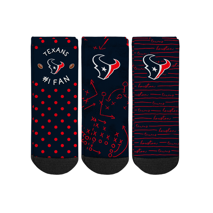 Houston Texans - Number 1 Fan 3-Pack (Toddler) by Rock 'Em Socks