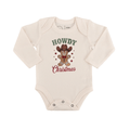 long sleeve graphic bodysuit | howdy gingerbread christmas by Finn + Emma