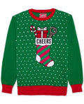 Hybrid Mens Bottle Holder Applique Pullover Sweater by Vanessa Jane