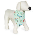 Family Pajamas Tropical Santa Printed Pet Bandana Blue Large by Vanessa Jane