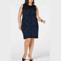 Anne Klein Plus Size Printed Sweater Dress by Vanessa Jane