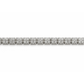 7.3 Ct Round White Topaz Prong Silver Tennis Bracelet by Fine Color Jewels