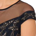 Adrianna Papell Womens Beaded Illusion Yoke Dress, Size 4 by Vanessa Jane