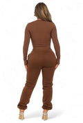 Ribbed HAND MADE Bodysuit and Jogger Pants Set by The House of Stylez