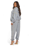 Pearl Embellished Jogger Set by The House of Stylez
