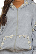 Pearl Embellished Jogger Set by The House of Stylez